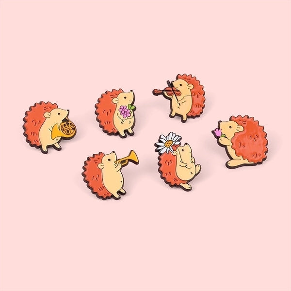 Cute Pin Hedgehog Alloy Plating Unisex Brooches