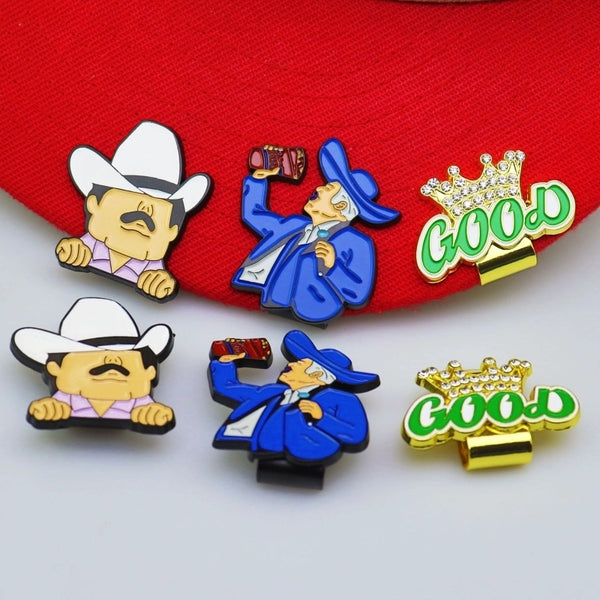 Cute Pin Human Cartoon Alloy Iron Unisex Metal Hat Clip