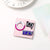 Cute Pin Letter PVC Unisex Brooches 1 Piece