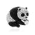 Cute Pin Panda Alloy Plating Inlay Rhinestones Pearl Unisex Brooches