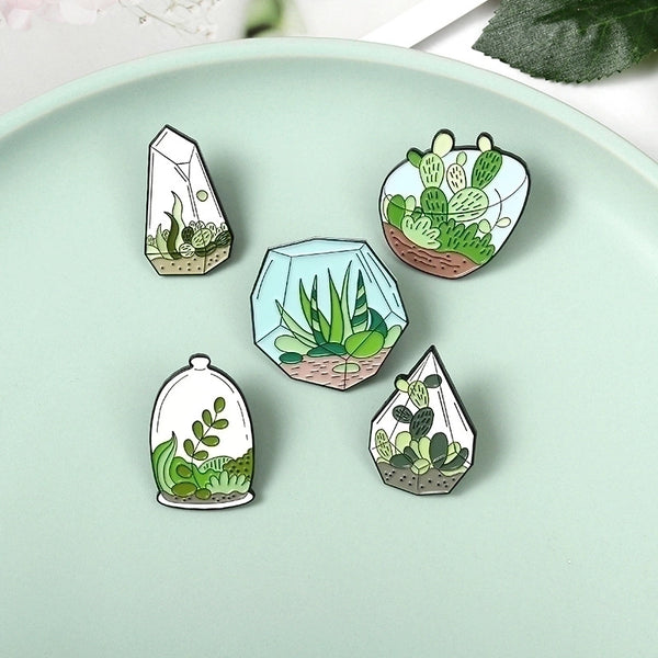 Cute Pin Plant Alloy Stoving Varnish Unisex Brooches