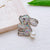 Cute Pin Rabbit Alloy Inlay Artificial Pearls Rhinestones Women'S Brooches