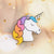 Cute Pin Rainbow Moon Unicorn Arylic Girl'S Brooches