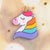 Cute Pin Rainbow Moon Unicorn Arylic Girl'S Brooches