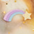 Cute Pin Rainbow Moon Unicorn Arylic Girl'S Brooches