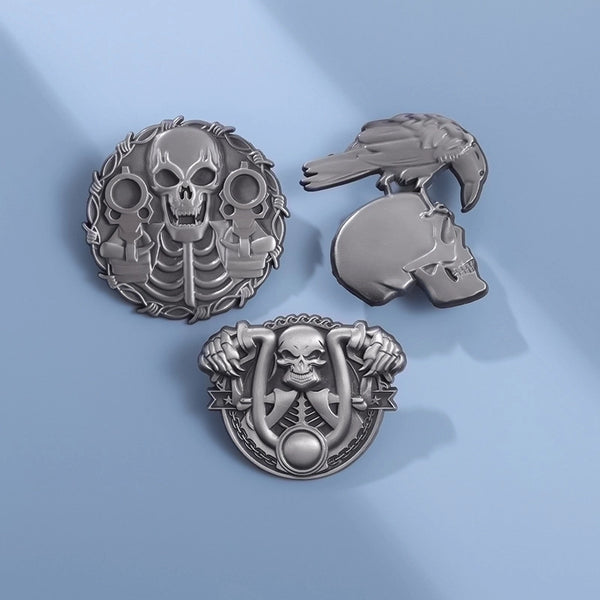 Cute Pin Skull Alloy Plating Unisex Brooches