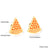 Cute Pumpkin Pineapple Stainless Steel Ear Studs 1 Pair