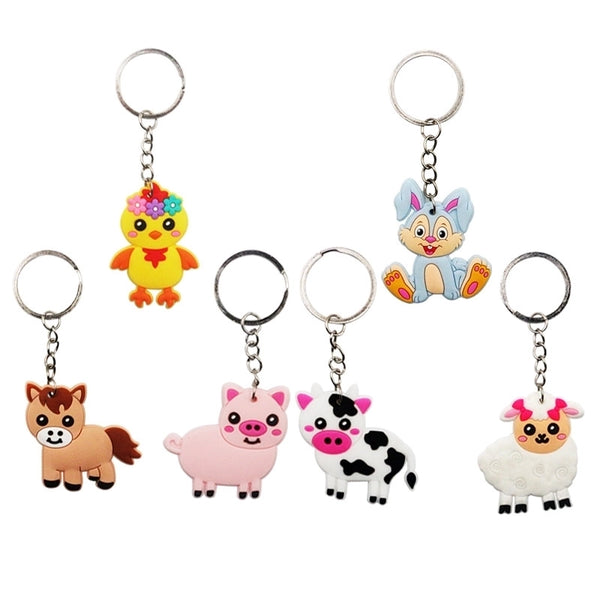 Cute Rabbit Animal Silica Gel Keychain