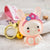 Cute Rabbit Arylic Women's Bag Pendant Keychain