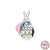 Cute Rabbit Egg Sterling Silver Enamel Inlay Zircon Charms Jewelry Accessories