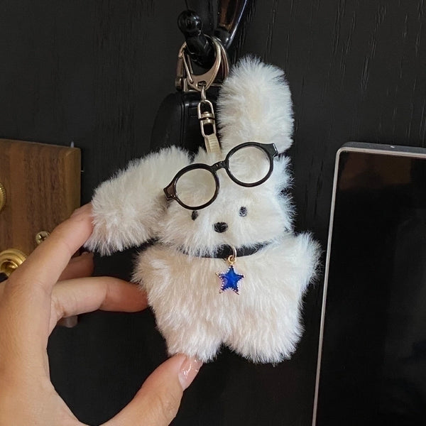 Cute Rabbit Plush Women's Bag Pendant Keychain