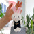 Cute Rabbit Pp Cotton Women's Bag Pendant Keychain