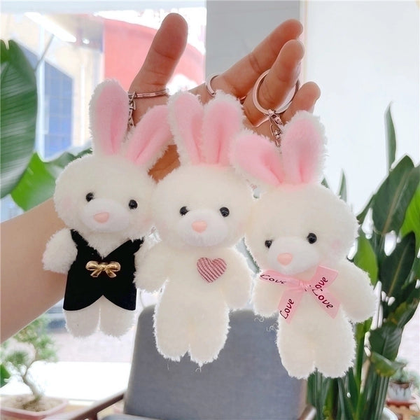 Cute Rabbit Pp Cotton Women's Bag Pendant Keychain