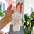 Cute Rabbit Pp Cotton Women's Bag Pendant Keychain