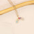 Cute Rainbow Flower Stainless Steel Necklace Inlay Zircon Stainless Steel Necklaces 1 Piece