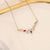 Cute Rainbow Flower Stainless Steel Necklace Inlay Zircon Stainless Steel Necklaces 1 Piece