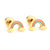 Cute Rainbow Fruit Shell Stainless Steel Ear Studs 1 Pair