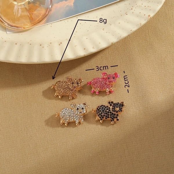 Cute Retro Animal Alloy Plating Inlay Rhinestones Women's Brooches 1 Piece