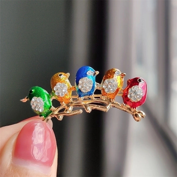 Cute Retro Minimalist Pin Alloy Plating Inlay Zircon Women's Brooches