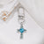 Cute Rock Solid Color Cross Alloy Keychain