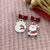 Cute Santa Claus Alloy Enamel Women's Drop Earrings 1 Pair