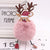 Cute Santa Claus Imitate Rex Rabbit Fur Sewing Christmas Unisex Keychain