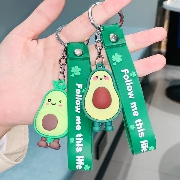 Cute Shamrock Avocado Pvc St. Patrick Unisex Keychain