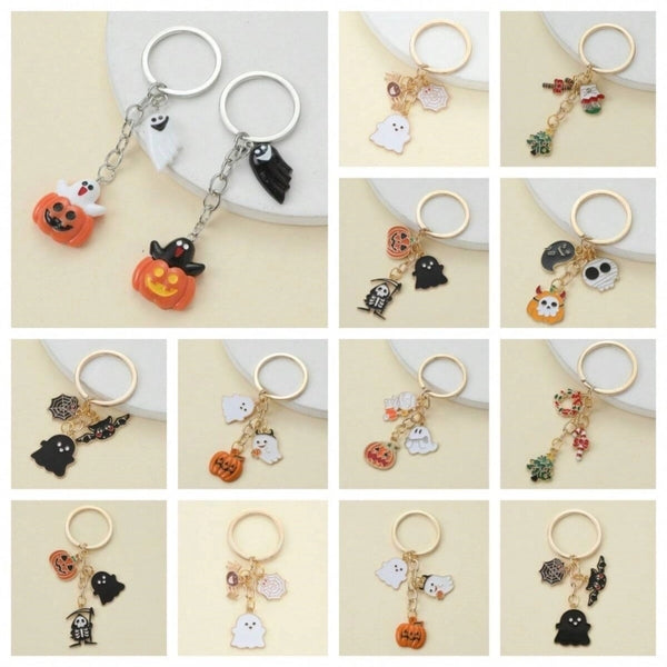 Cute Shiny Halloween Pattern Alloy Halloween Bag Pendant Keychain