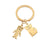 Cute Simple Style Animal Cartoon Character Titanium Steel Plating None 18K Gold Plated Keychain