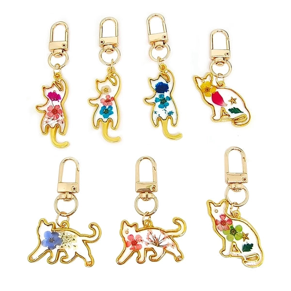 Cute Simple Style Animal Flower Alloy Resin Keychain