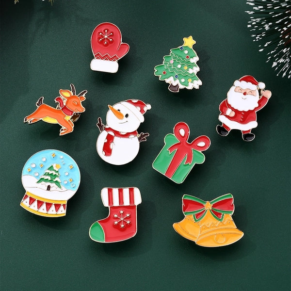 Cute Simple Style Christmas Hat Christmas Tree Santa Claus Alloy Unisex Brooches