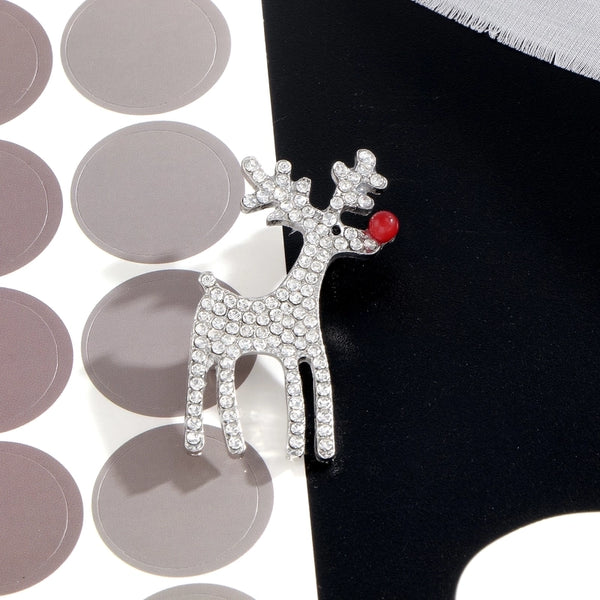 Cute Minimalist Elk Alloy Inlay Zircon Women's Brooches 1 Piece