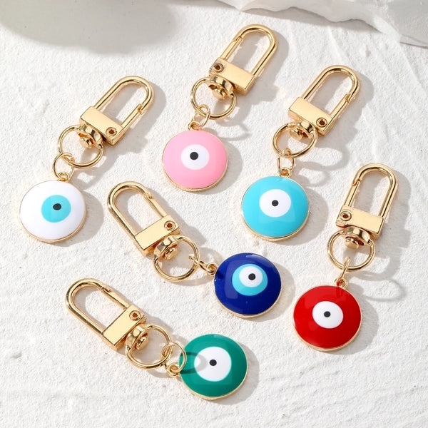 Cute Simple Style Eye Alloy Bag Pendant Keychain