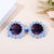 Cute Simple Style Flower Ac Special-shaped Mirror Full Frame Kids Sunglasses