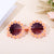 Cute Simple Style Flower Ac Special-shaped Mirror Full Frame Kids Sunglasses