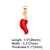 Cute Simple Style Vegetable Pepper Copper Enamel Plating 18k Gold Plated Pendants Jewelry Accessories