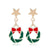 Cute Snowman Alloy Plating Women's Drop Earrings 1 Pair