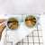 Cute Solid Color Ac Round Frame Full Frame Kids Sunglasses