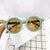 Cute Solid Color Ac Round Frame Full Frame Kids Sunglasses