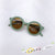 Cute Solid Color Ac Round Frame Full Frame Kids Sunglasses