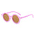 Cute Solid Color Ac Round Frame Full Frame Kids Sunglasses