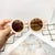 Cute Solid Color Ac Round Frame Full Frame Kids Sunglasses