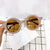 Cute Solid Color Ac Round Frame Full Frame Kids Sunglasses