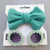 Cute Solid Color Bow Knot Plastic Cloth Handmade Hair Clip 1 Piece