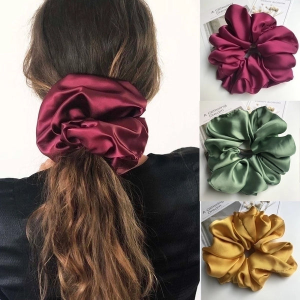 Cute Solid Color Cloth Handmade Hair Tie