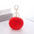 Cute Solid Color Plush Flocking Keychain