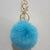 Cute Solid Color Plush Flocking Keychain