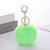 Cute Solid Color Plush Flocking Keychain