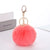 Cute Solid Color Plush Flocking Keychain