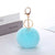 Cute Solid Color Plush Flocking Keychain